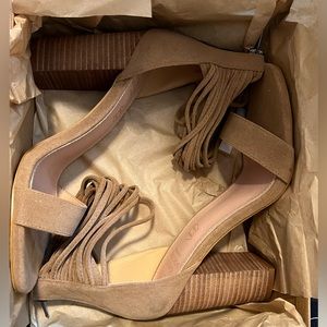 Vici Blair Faux Suede Strappy Heeled Sandal - Brand New in Box